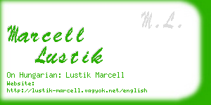 marcell lustik business card
